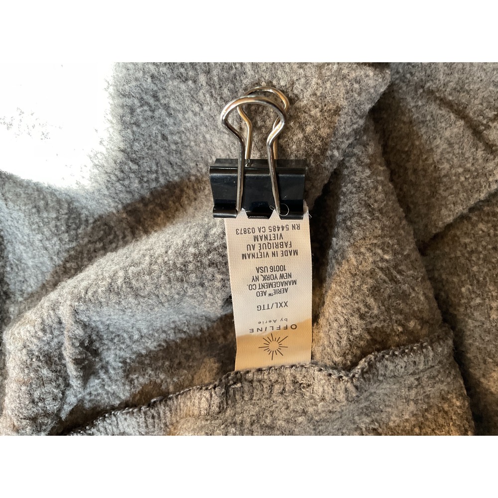 OFFLINE by aerie OTT Fleece Shorts Drawstring Gray Tie Drawstring XXL - Picture 4 of 7